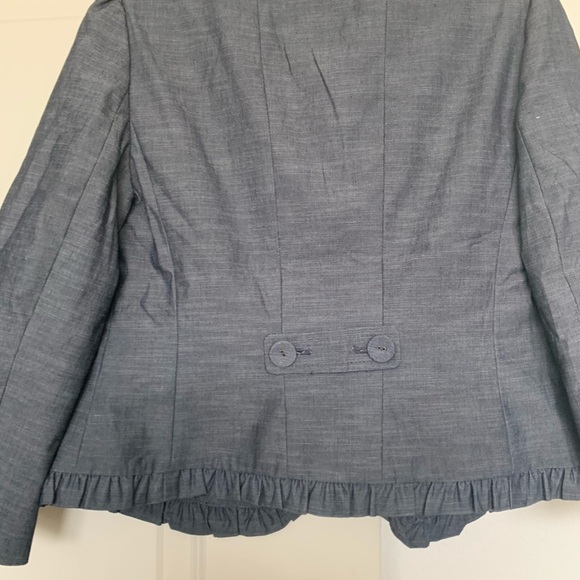 Loft Chambray Ruffle Jacket - Picture 3 of 7